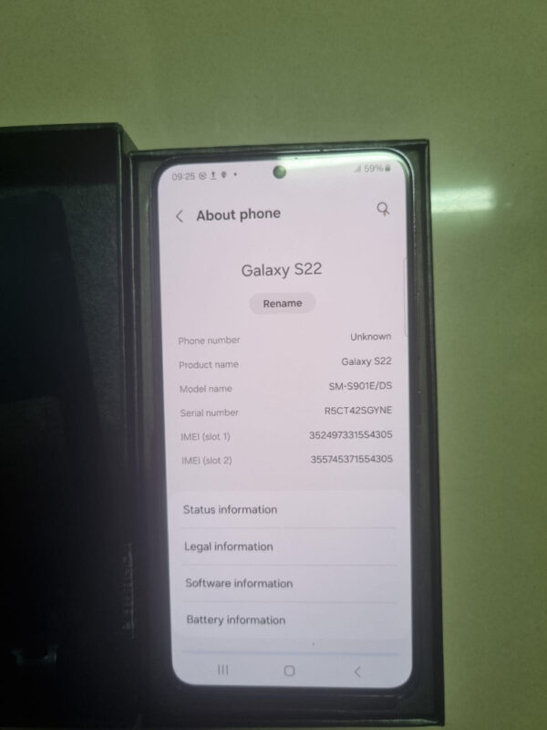 Samsung S22 5g Black 256GB