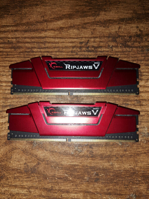 Other G.Skill F4-2400C15S-4GVR Ripjaws V 4GB DDR4-2400MHz CL15 1.20V Red Desktop Memory 8GB
