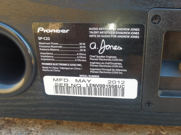 Other Pioneer Andrew Jones Signature Centre Speaker Black