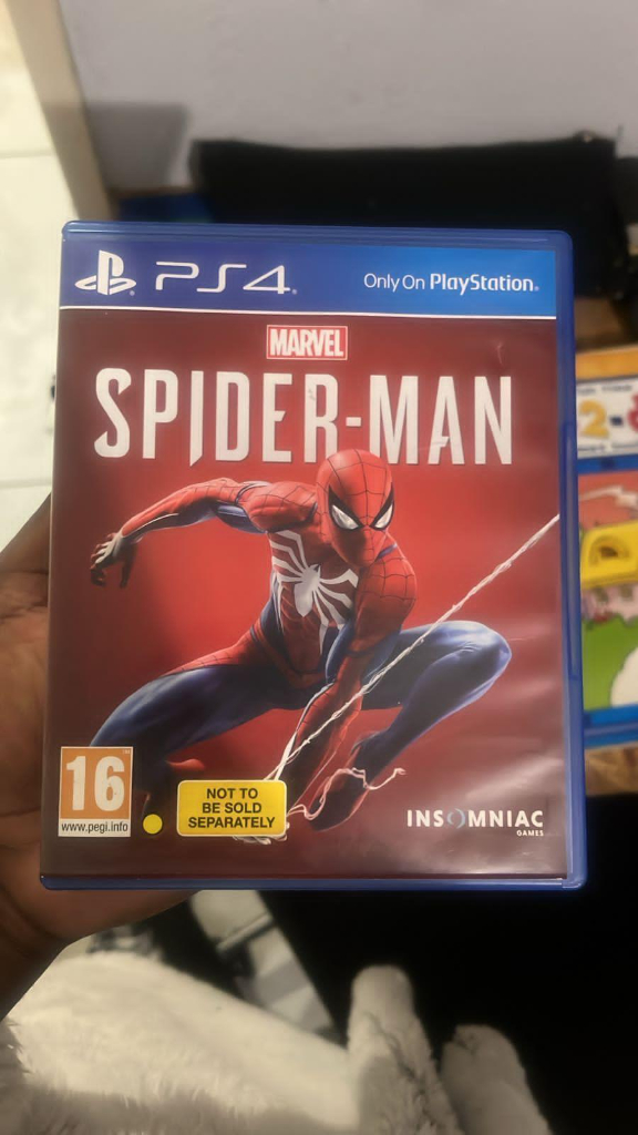 Sony PS4 Game Spiderman, secondhand excellent PS4 Spiderman game, Sony Spiderman video game for consoles