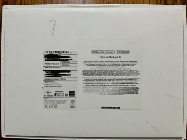 Apple MacBook Air M2 Black 512GB Apple M Chip 8GB