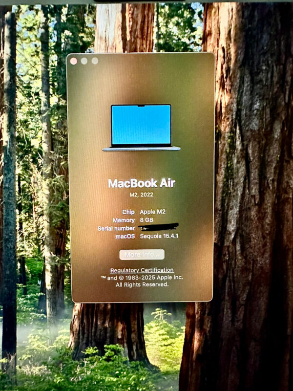 Apple MacBook Air M2 Black 512GB Apple M Chip 8GB