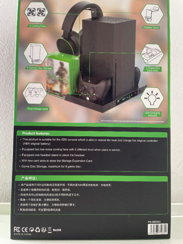 Microsoft Xbox Series X Vertical Stand + Cooling Fan + Charging Dock + Game Disk Storage + Headset Stand Other